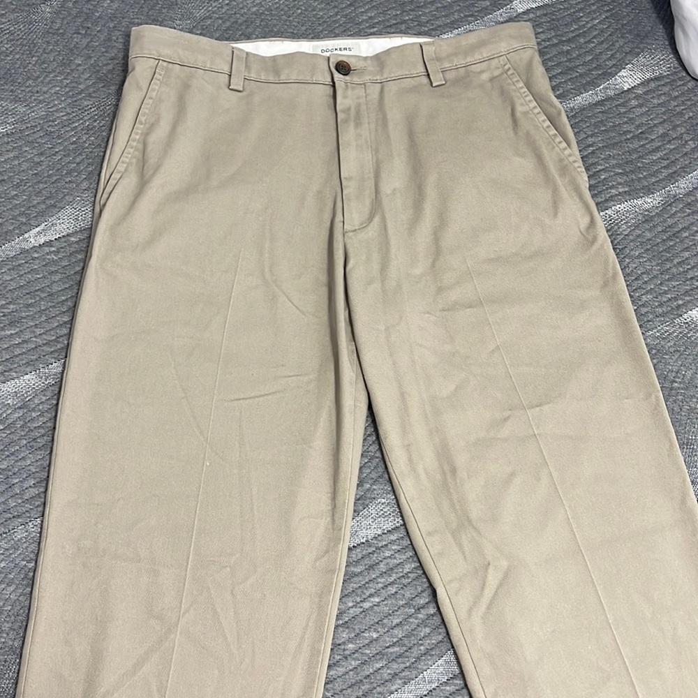 Tan Classic Fit Dockers Slacks